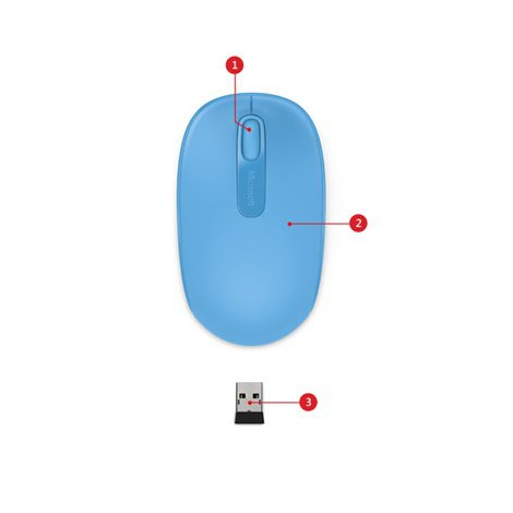 Microsoft | Wireless Mouse | 1850 | Cyan | 3 years warranty year(s) - 10